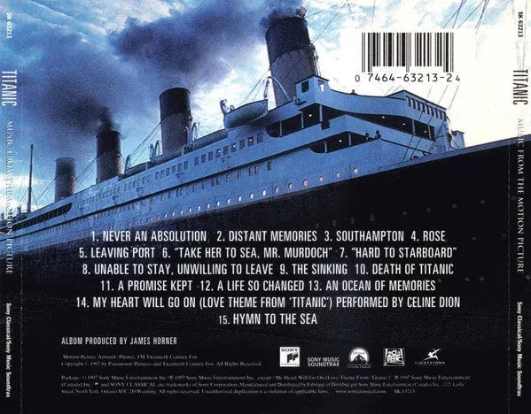 James Horner : Titanic (Music From The Motion Picture) (CD, Album)