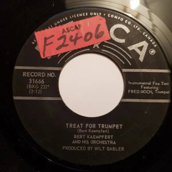 Bert Kaempfert & His Orchestra : Almost There / Treat For Trumpet (7", Single)