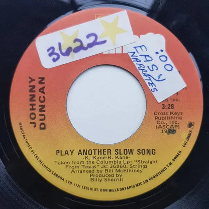 Johnny Duncan (3) : Play Another Slow Song (7", Single)