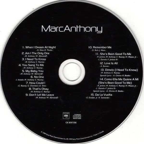 Marc Anthony : Marc Anthony (CD, Album)