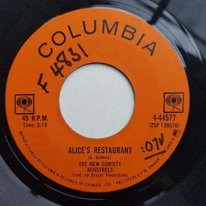 The New Christy Minstrels : Alice's Restaurant / Summertime Love (7", Single)