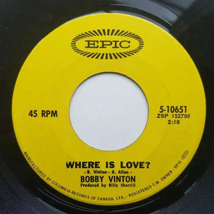 Bobby Vinton : Why Don't They Understand / Where Is Love? (7")