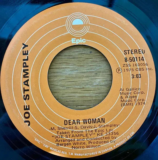 Joe Stampley : Dear Woman (7", Single)