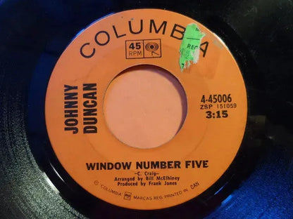 Johnny Duncan (3) : Window Number Five (7", Single)