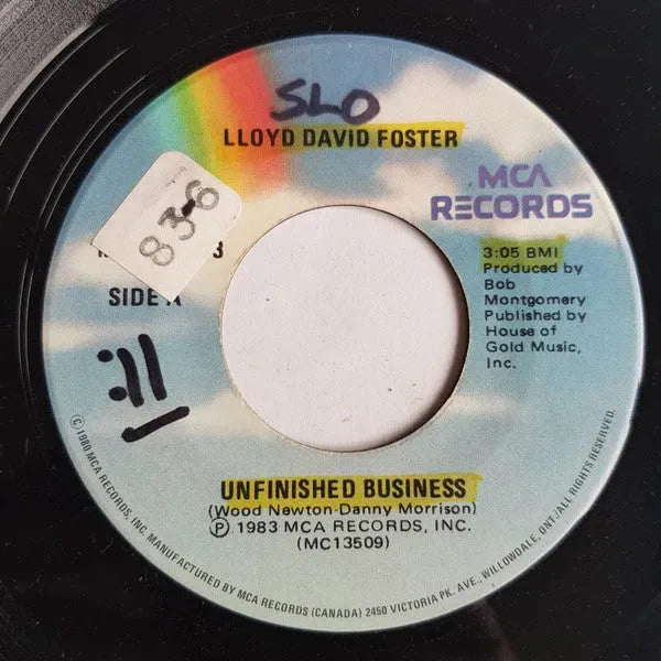 Lloyd David Foster : Unfinished Business (7", Single)