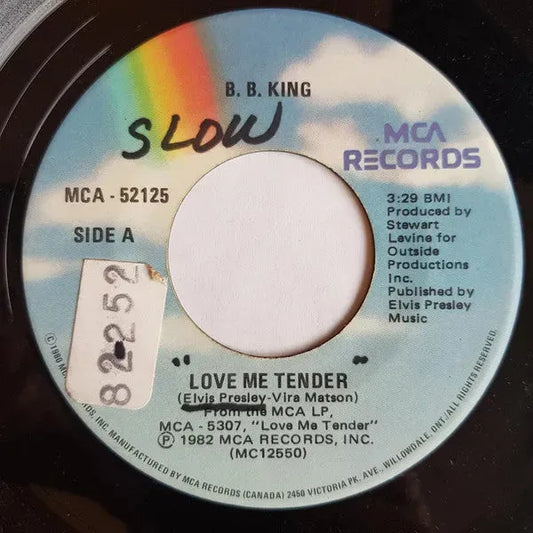 B.B. King : Love Me Tender / A World I Never Made (7", Single)