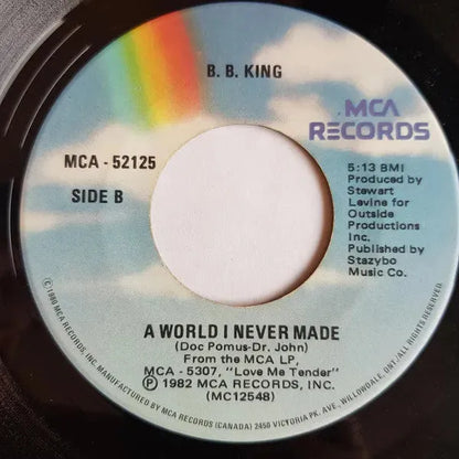 B.B. King : Love Me Tender / A World I Never Made (7", Single)