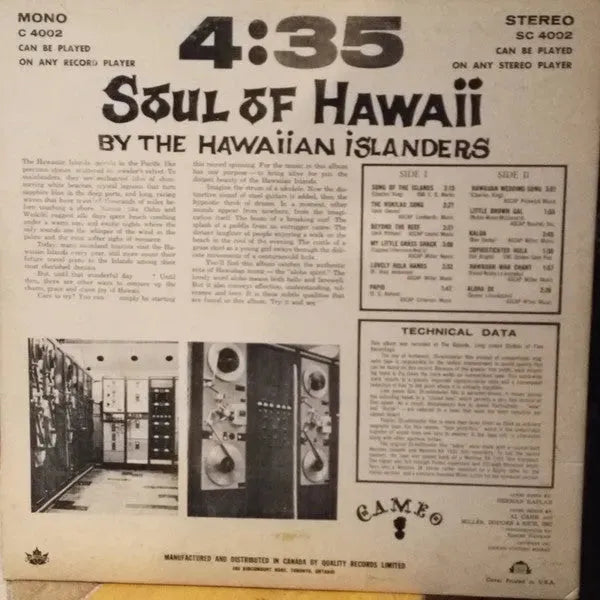 The Hawaiian Islanders : Soul Of Hawaii (LP)