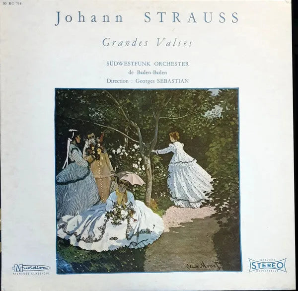 Johann Strauss* - Südwestfunk Orchester De Baden-Baden* / Georges Sebastian : Grandes Valses (LP)