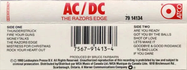 AC/DC : The Razors Edge (Cass, Album, Dol)