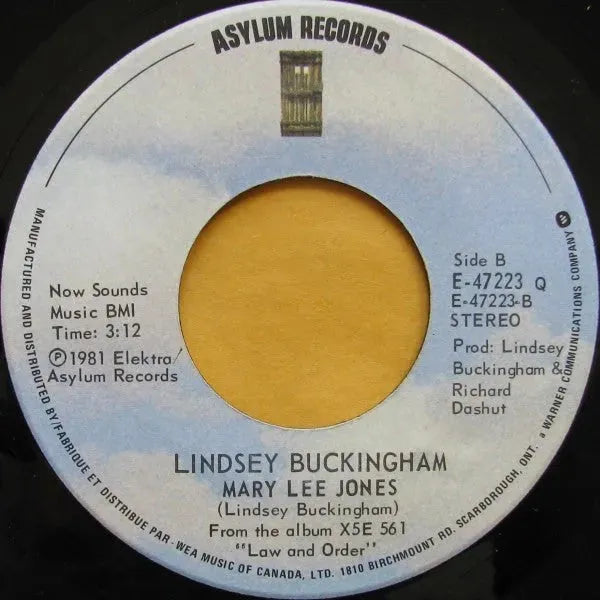 Lindsey Buckingham : Trouble (7", Single)