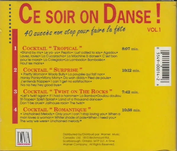 Various : Ce Soir On Dance Vol.1 (40 Succès Non Stop Pour Faire La Fête) (CD, Comp, Mixed)