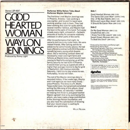 Waylon Jennings : Good Hearted Woman (LP, Album)