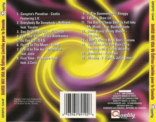 Various : Danse Mix USA 96 - Édition Limitée Pour Le Canada (CD, Comp, Mixed)