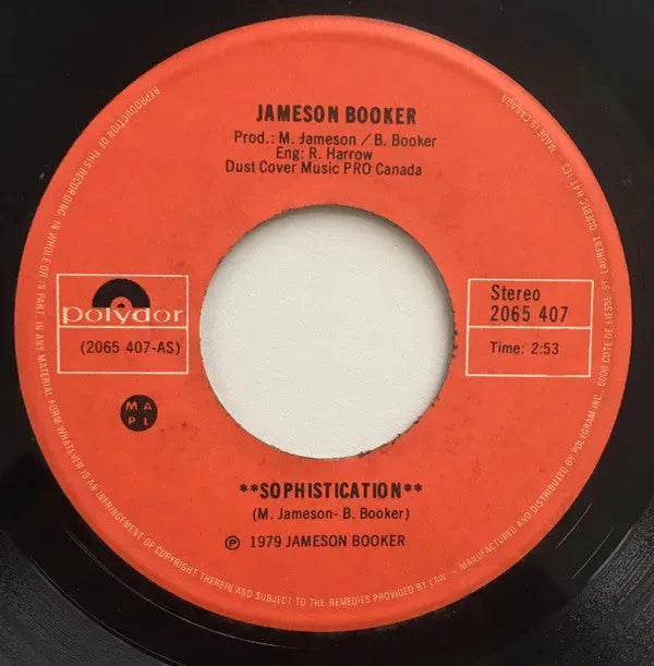 Jameson Booker : Sophistication / Breakin' My Heart (7", Single)