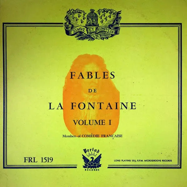 Jean De La Fontaine, Comédie-Française : Fables De La Fontaine Volume 1 (LP, Mono)