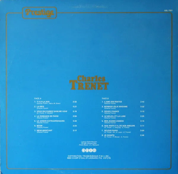 Charles Trenet : Charles Trenet (LP, Comp)