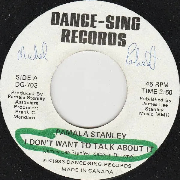 Pamala Stanley : I Don't Want To Talk About It (7")