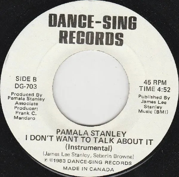 Pamala Stanley : I Don't Want To Talk About It (7")