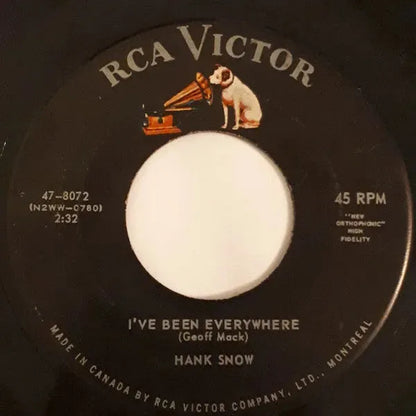 Hank Snow : I've Been Everywhere (7", Single)