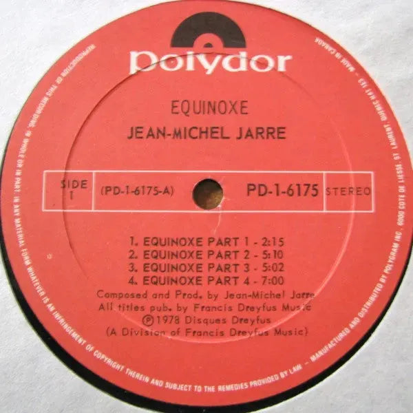 Jean-Michel Jarre : Equinoxe (LP, Album, RE)