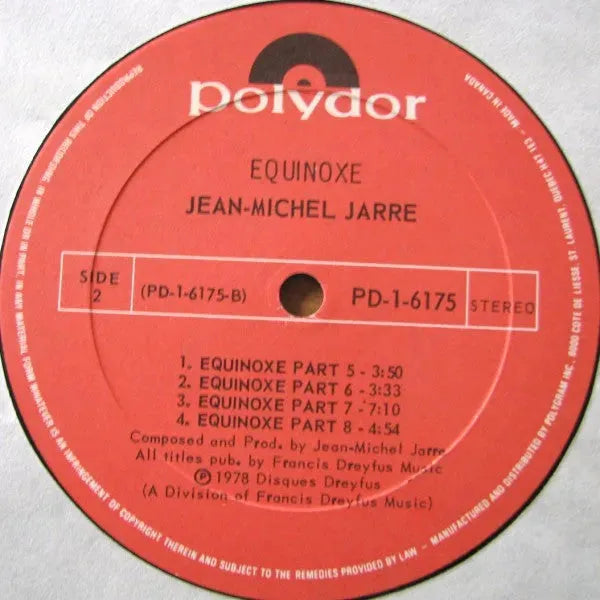 Jean-Michel Jarre : Equinoxe (LP, Album, RE)