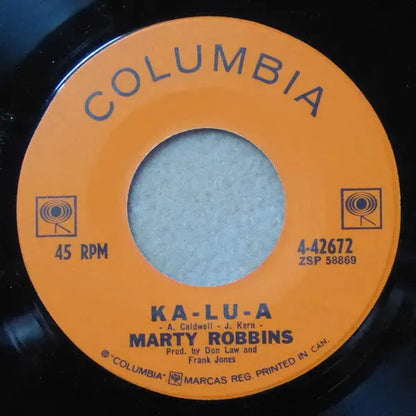 Marty Robbins : Hawaii's Calling Me	/ Ka-Lu-A (7", Single)