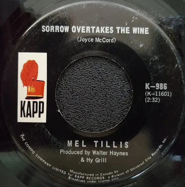 Mel Tillis : Old Faithful / Sorrow Overtakes The Wine (7", Single)