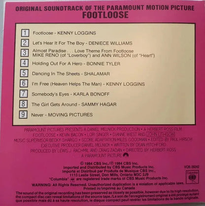 Various : Footloose (Original Soundtrack Of The Paramount Motion Picture) (CD, Album, RE)