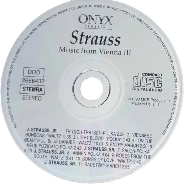 Johann Strauss Jr. / Johann Strauss Sr. : Music From Vienna III (CD, Comp)