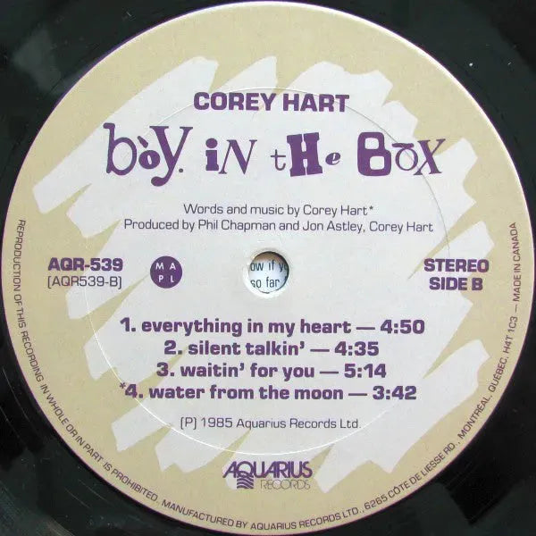 Corey Hart : Boy In The Box (LP, Album)