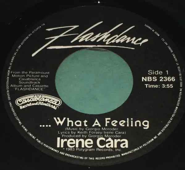 Irene Cara / Helen St. John : Flashdance... What A Feeling / Love Theme From Flashdance (7", Single)