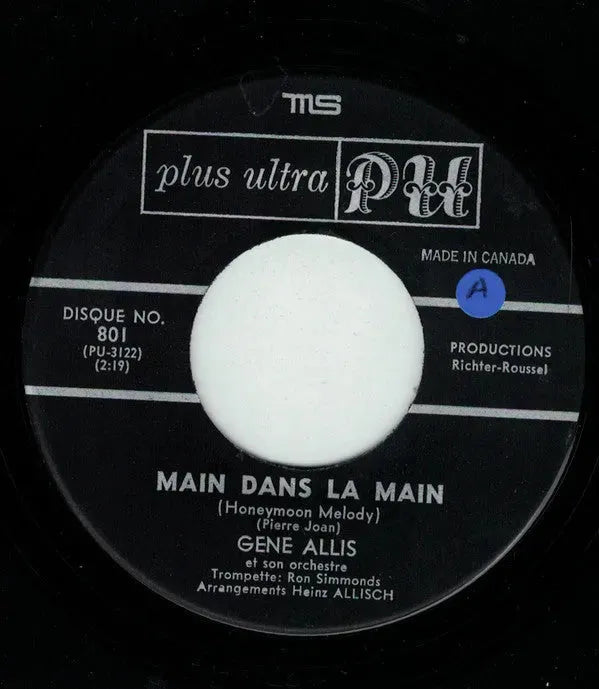 Orchestre Gene Allis : Golden Sunshine  / Main Dans La Main  (7", Single)