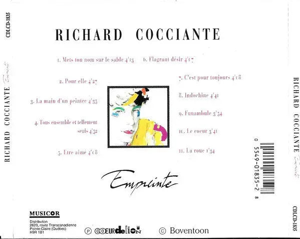 Riccardo Cocciante : Empreinte (CD, Album)