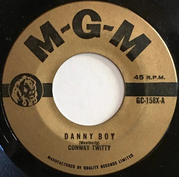 Conway Twitty : Danny Boy / Mona Lisa (7", Single, RE)