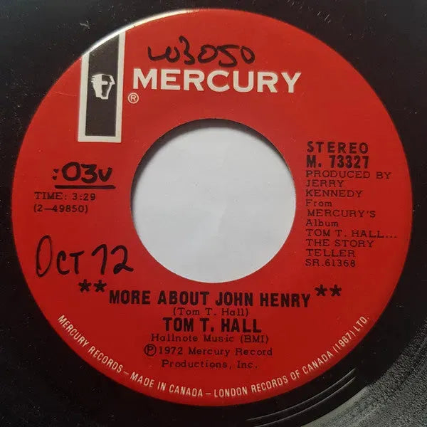 Tom T. Hall : More About John Henry (7", Single)