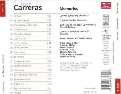 José Carreras, Various : Memories (CD, Comp, RE)