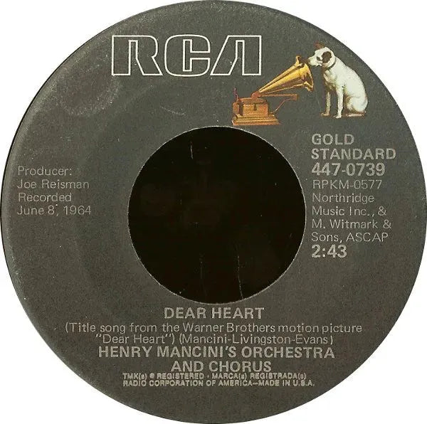 Henry Mancini And His Orchestra / Henry Mancini And His Orchestra And The Henry Mancini Chorus : The Pink Panther Theme / Dear Heart (7", Single, RE, Ind)