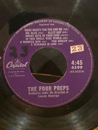 The Four Preps : More Money For You And Me / Swing Down Chariot (7", Single)