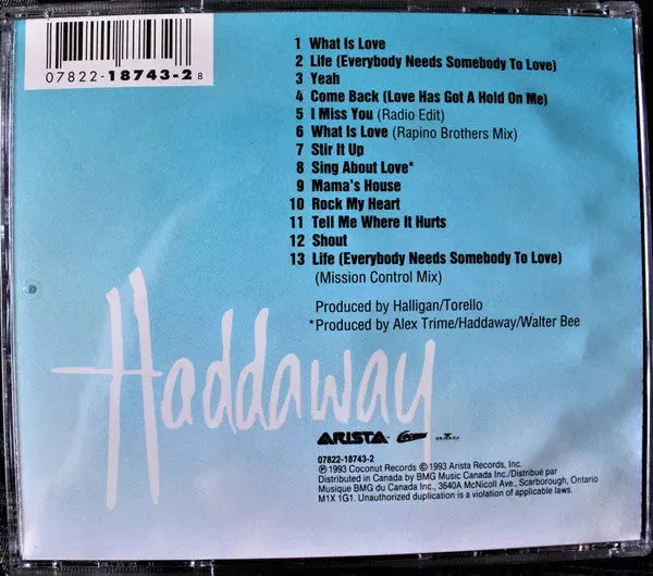 Haddaway : Haddaway (CD, Album)