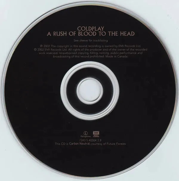 Coldplay : A Rush Of Blood To The Head (CD, Album)