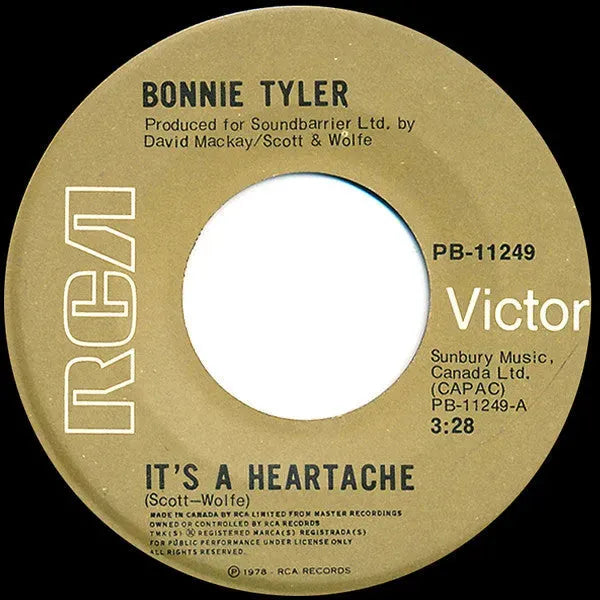 Bonnie Tyler : It's A Heartache / It's About Time (7", Single)