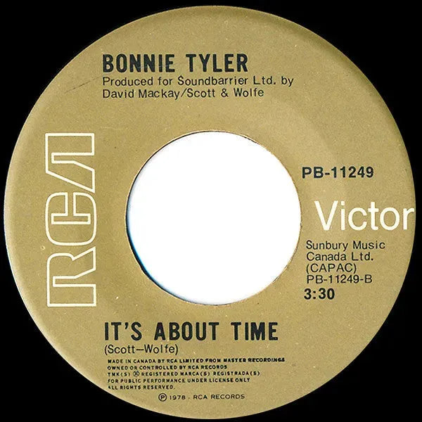 Bonnie Tyler : It's A Heartache / It's About Time (7", Single)