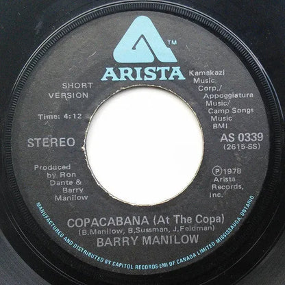 Barry Manilow : Copacabana (At The Copa) (7", Single)