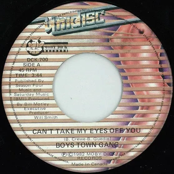 Boys Town Gang : Can't Take My Eyes Off You (7", Single)