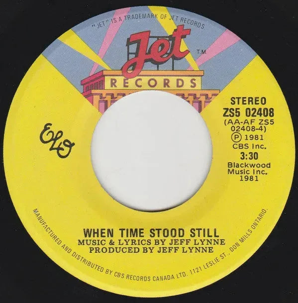 Electric Light Orchestra : Hold On Tight / When Time Stood Still (7")