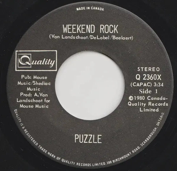 Puzzle (9) : Weekend Rock / Taxi Driver (7", Single)