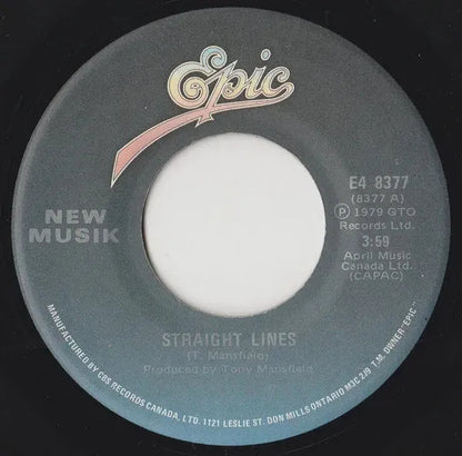 New Musik : Straight Lines (7", Single)