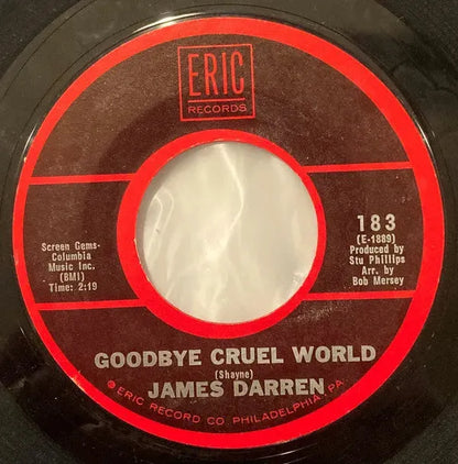 James Darren : Goodbye Cruel World / Her Royal Majesty (7", Single)