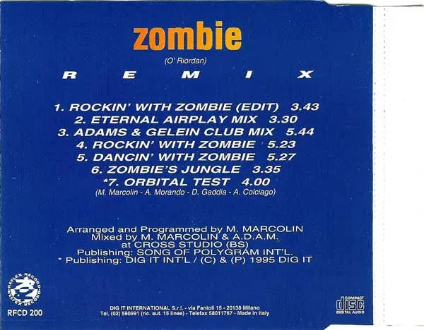 A.D.A.M. Featuring Amy : Zombie Remix (CD, Maxi)